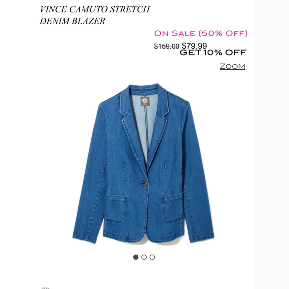 Vince Camuto stretch Denim blazer